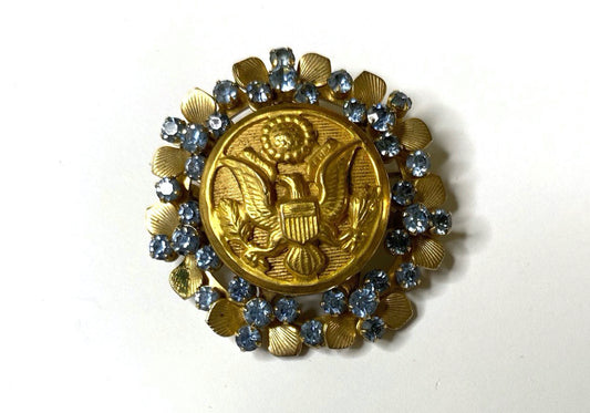 WWII United States Army Button Button Brooch BR376