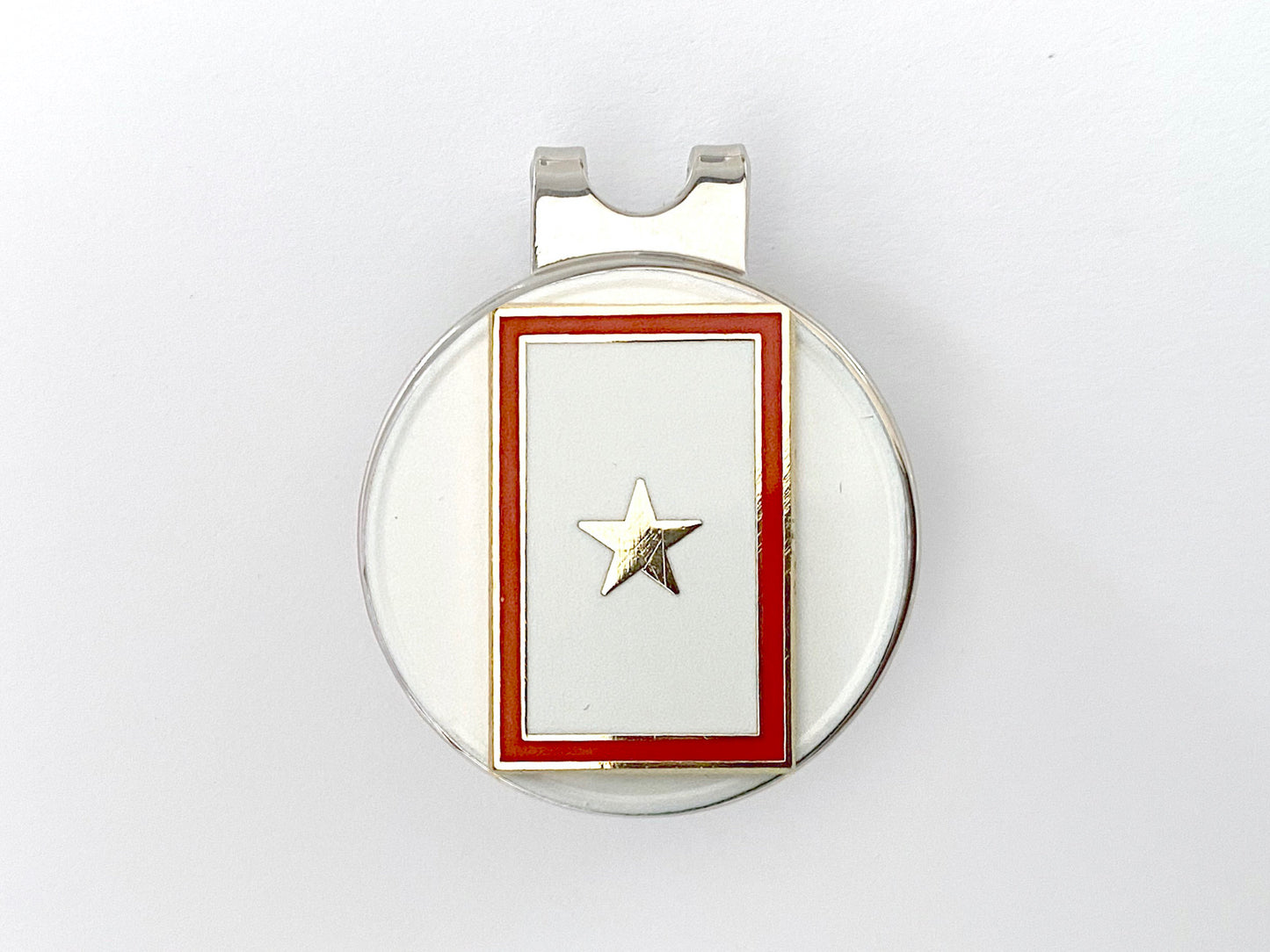 Gold Star Golf Hat Clip and Ball Marker