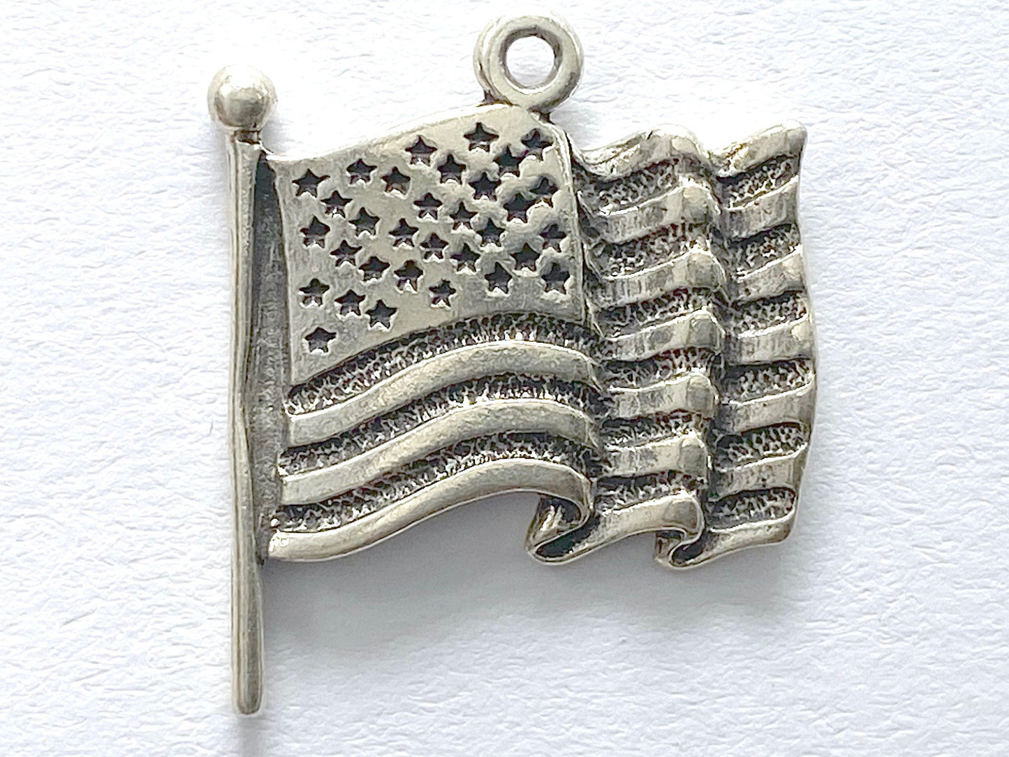 Jewelry Bar | American Flag Sterling Silver Charm