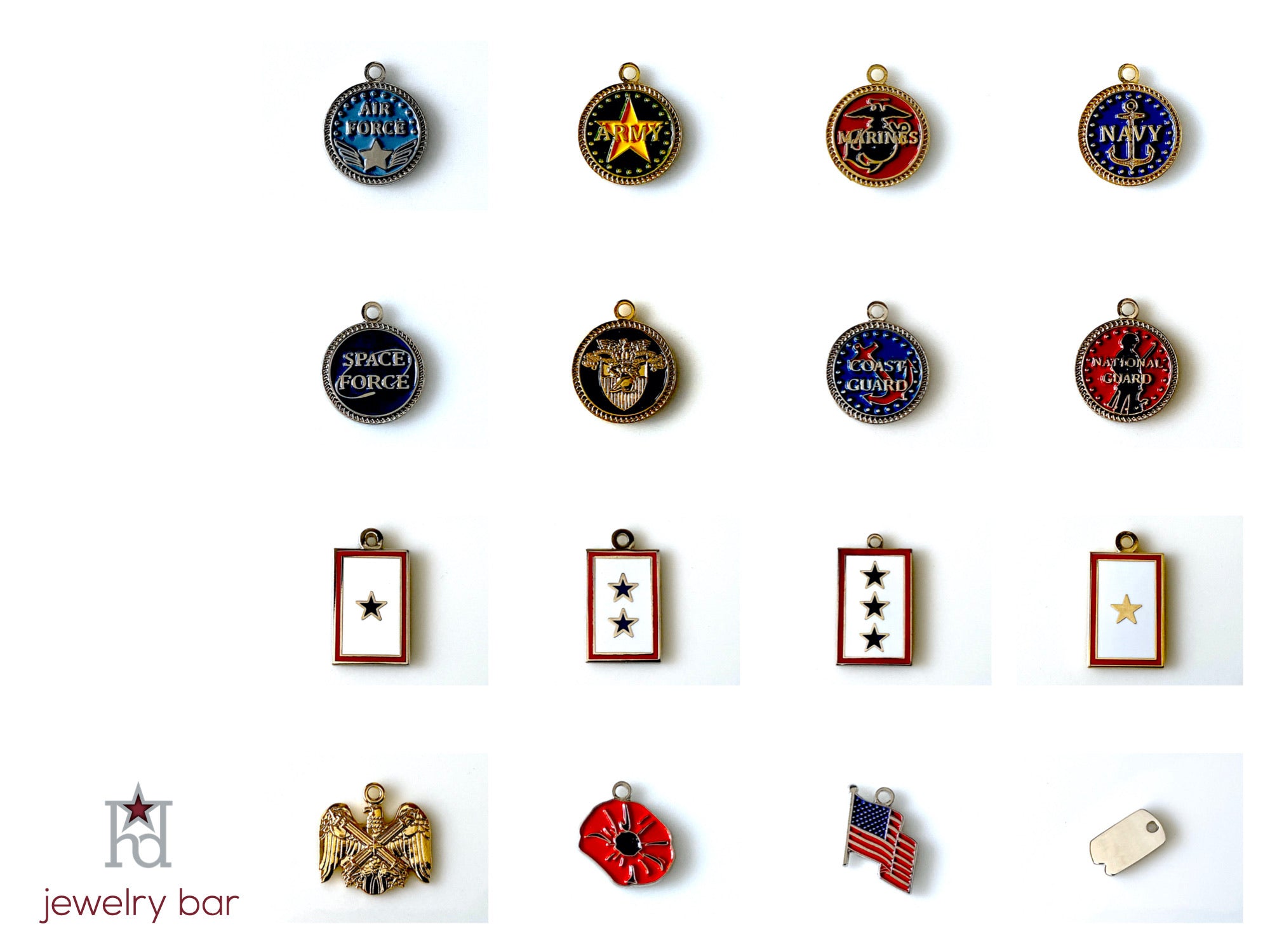 1 Gold Star Service Flag Charm