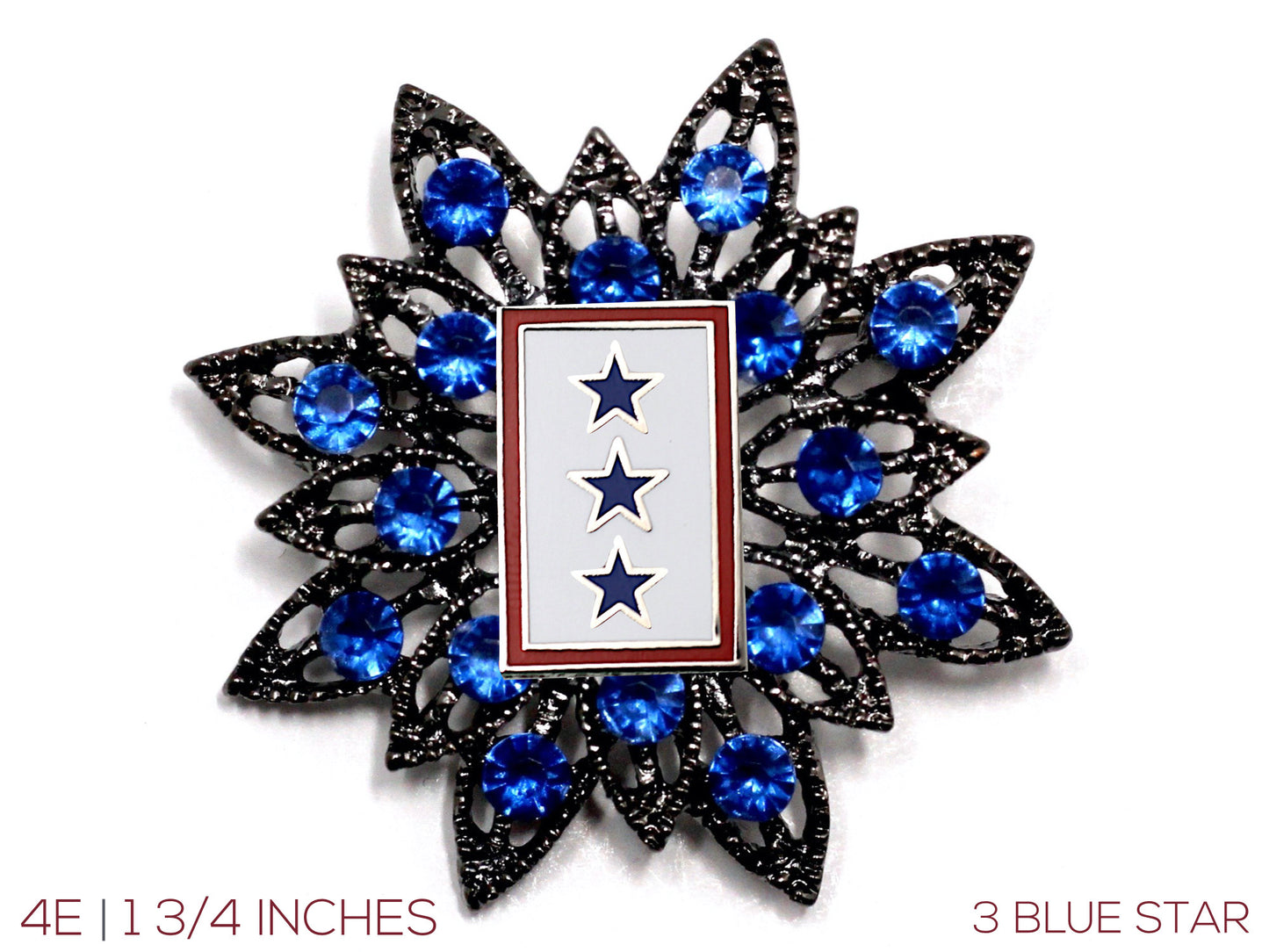 Blue Star Banner Brooch 4E