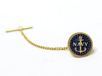 Navy Gold Tie Tack