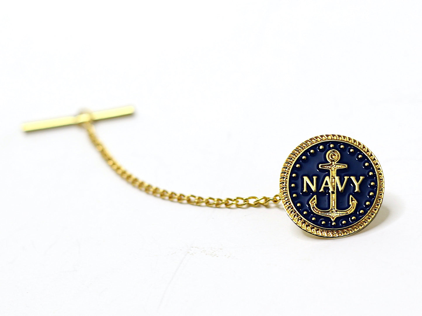 Navy Gold Tie Tack