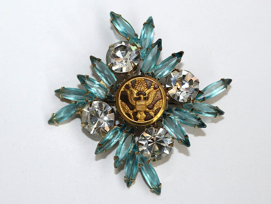 Army Uniform Button One of a Kind Brooch BR1004