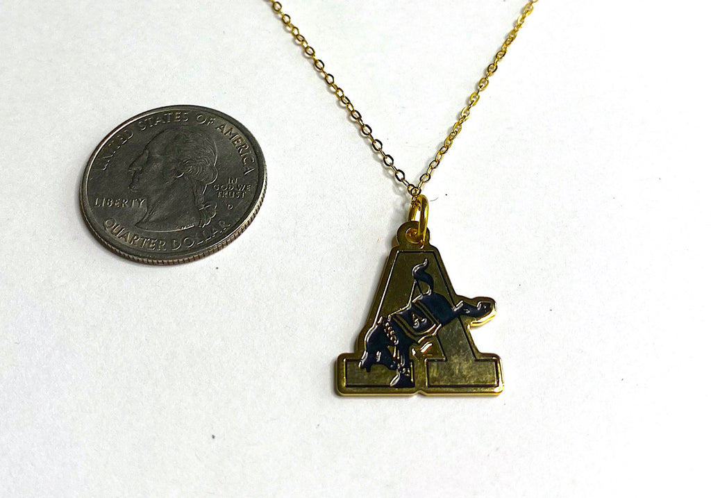 West Point USMA Army Gold A Charm Necklace