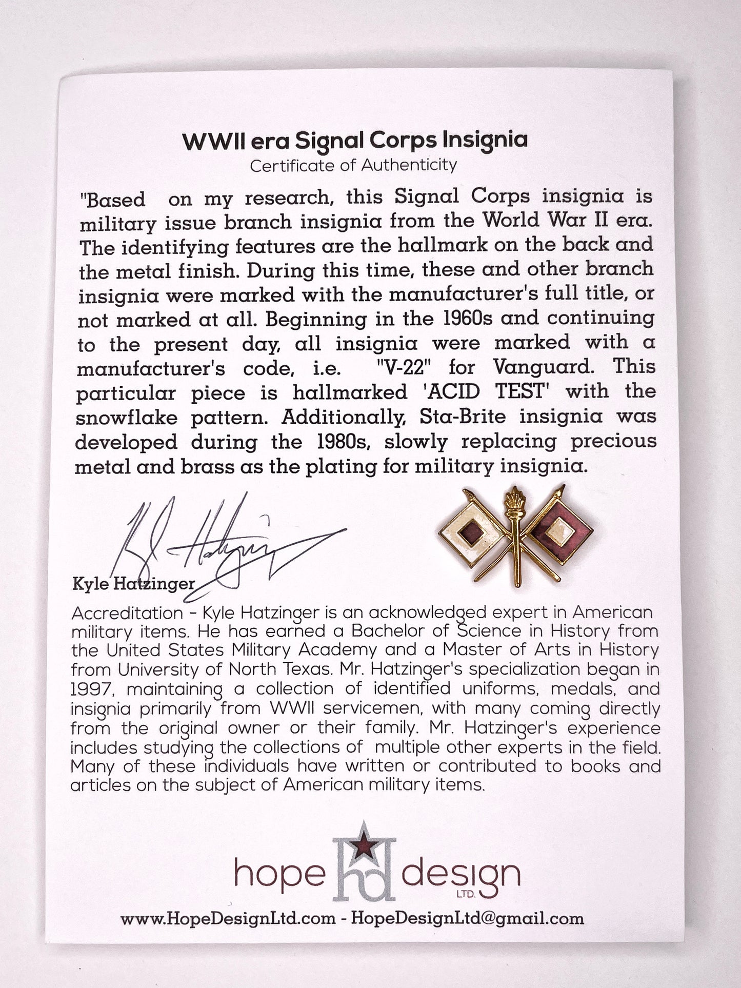 Vintage WWII U.S. Army Insignia Gift Set