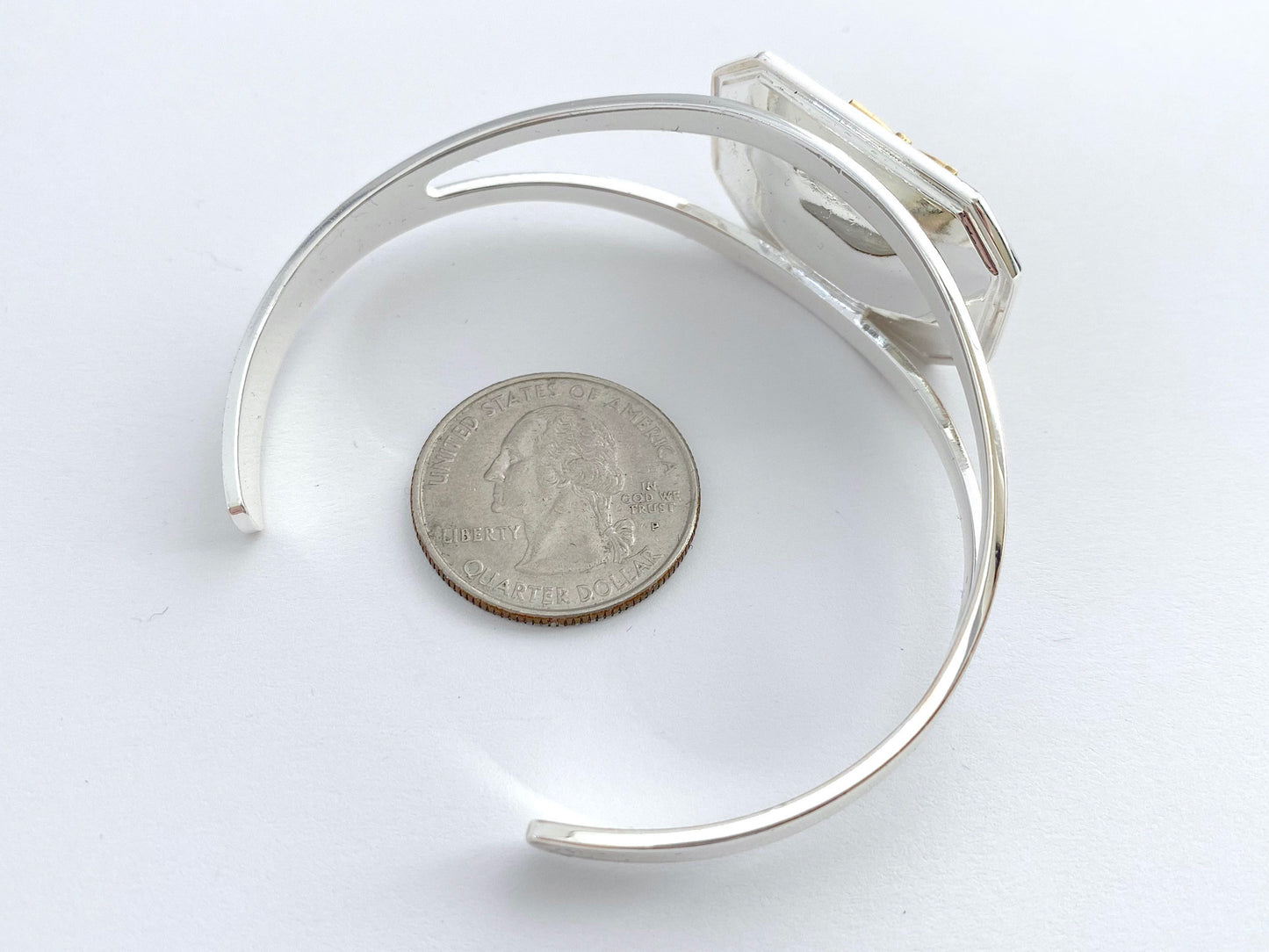 West Point Swarovski Crystal Silver Cuff Bracelet