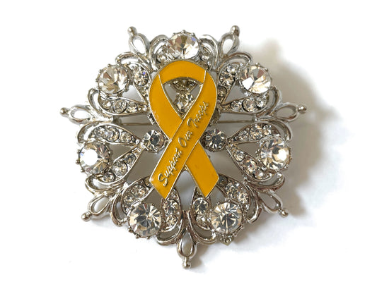 Yellow Ribbon One of a Kind Brooch BR971