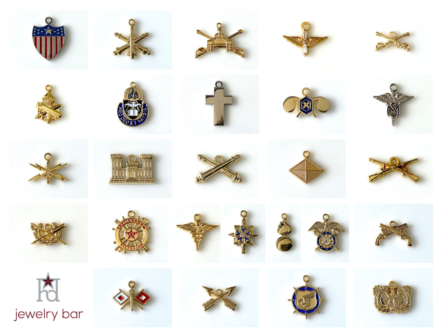 Jewelry Bar | Air Defense Artillery (AD) - Army Branch Charm