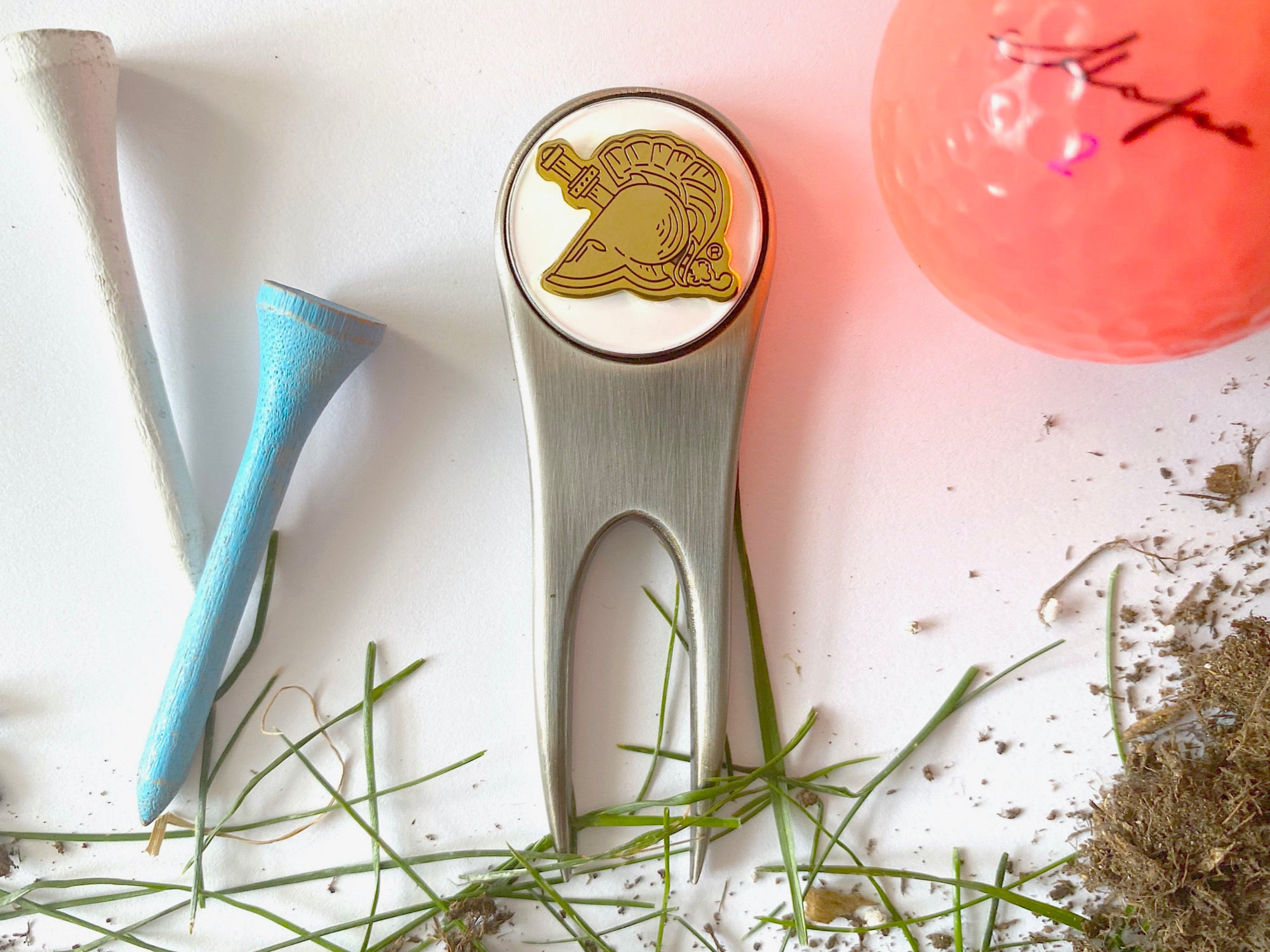 USMA Gold Athena Golf Divot Tool and Ball Marker