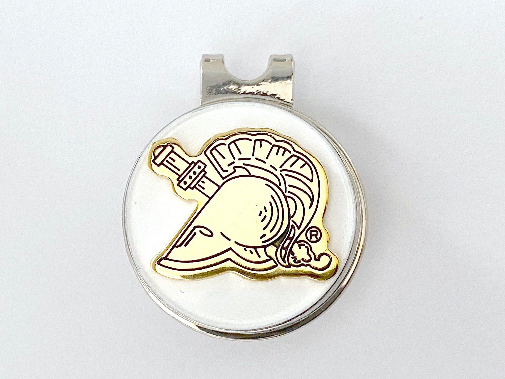 USMA Gold Athena Helmet Golf Hat Clip and Ball Marker