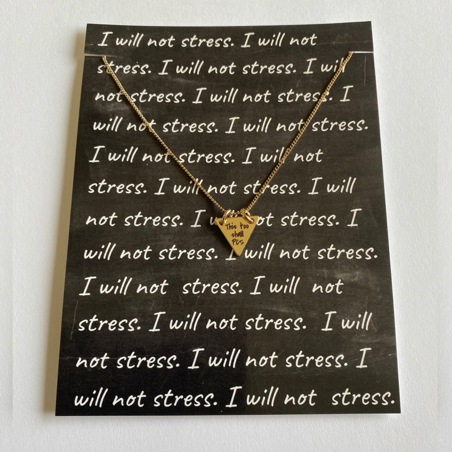This Too Shall PCS Gold Necklace