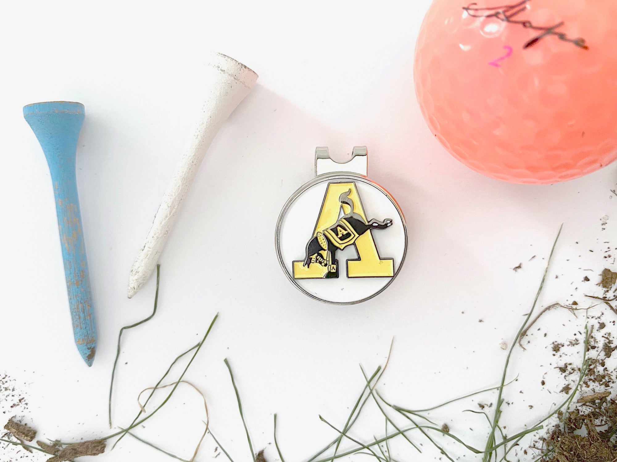 USMA Yellow "A" Golf Hat Clip and Ball Marker