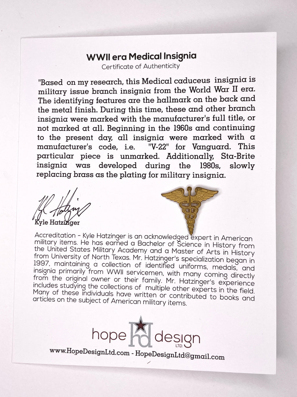 Vintage WWII U.S. Army Insignia Gift Set