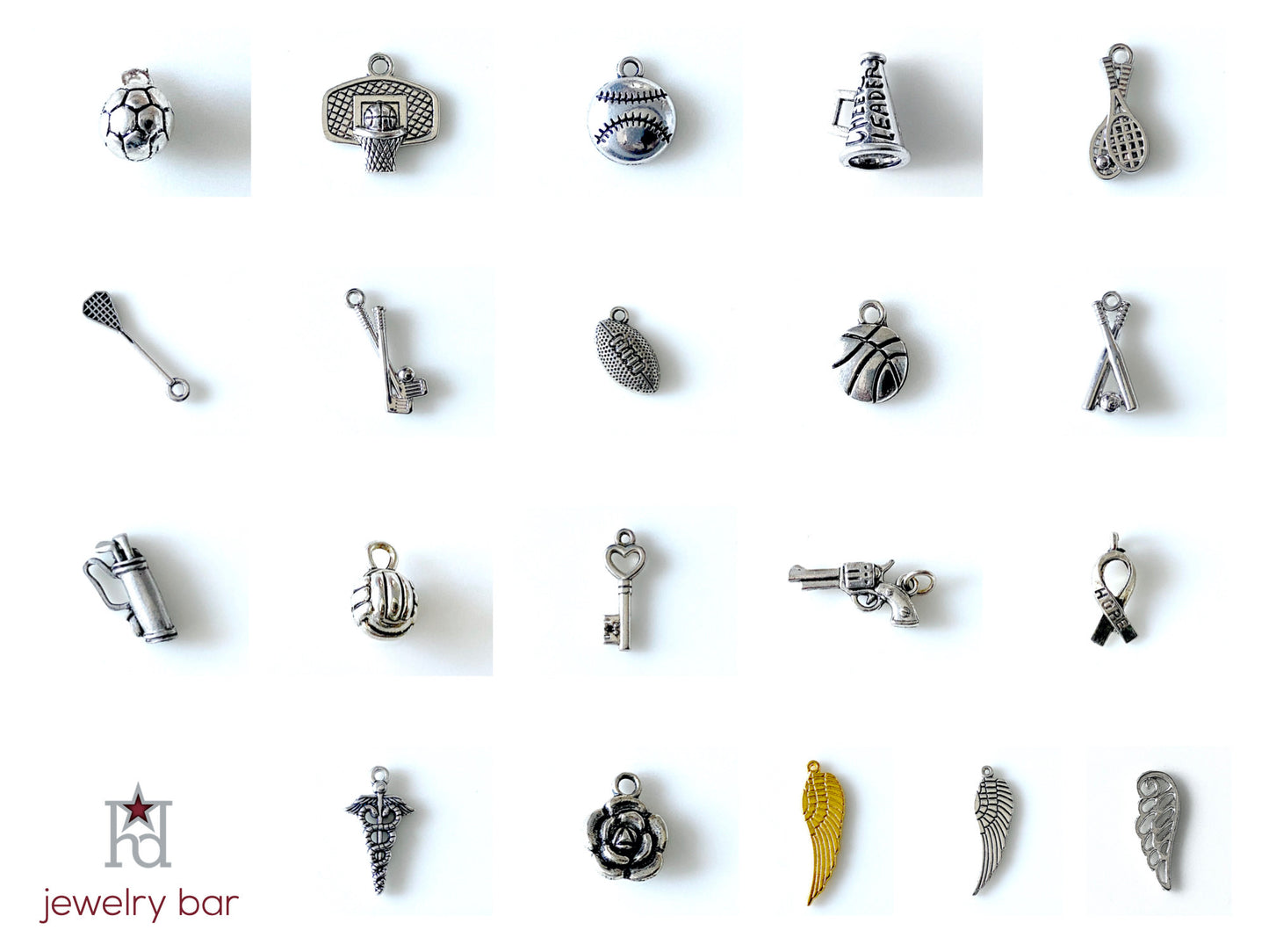 Jewelry Bar | Wing Pewter Charm