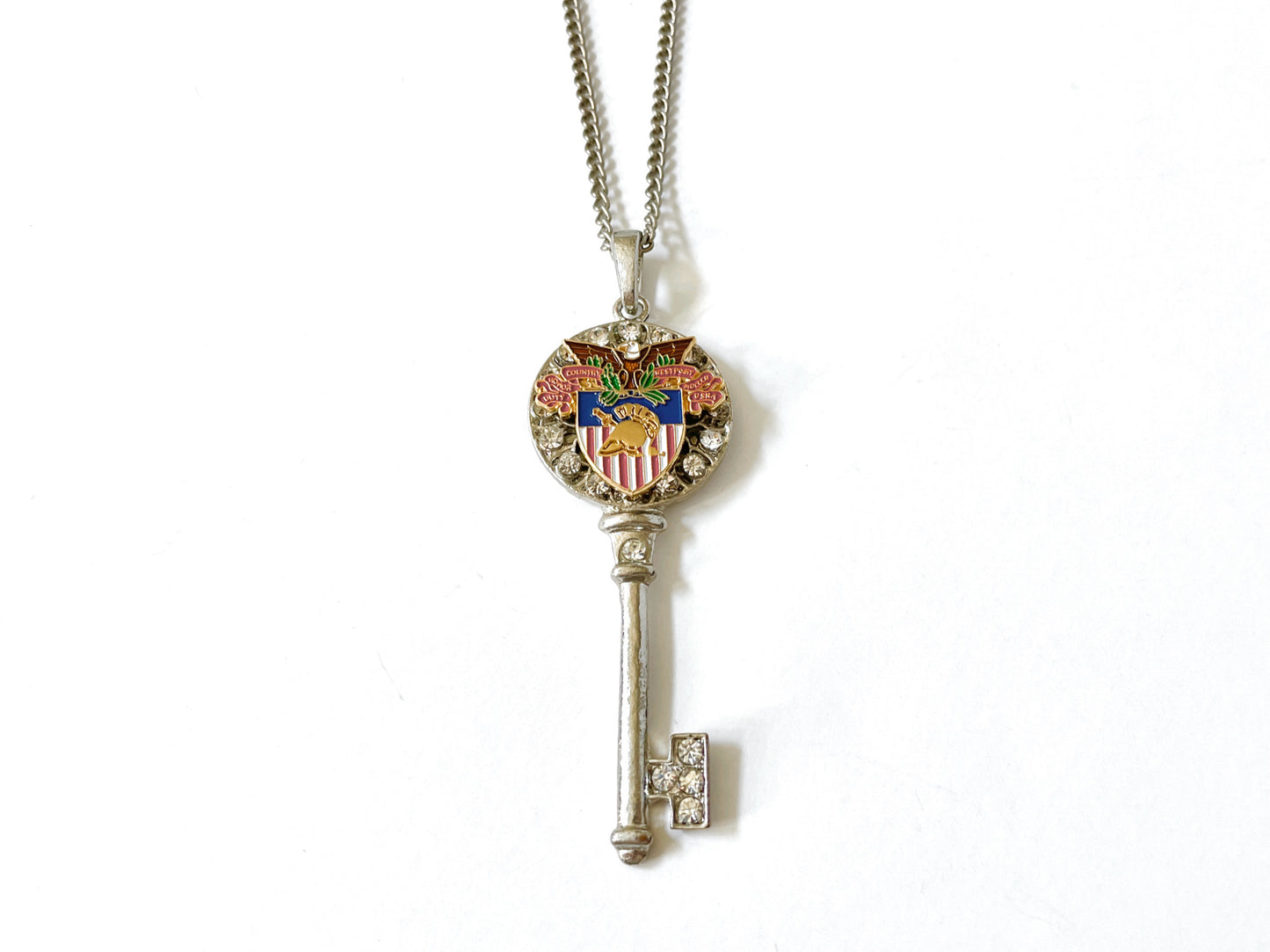 United States Military Academy (USMA) Crest Key Necklace