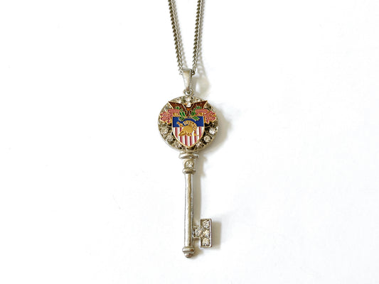 United States Military Academy (USMA) Crest Key Necklace