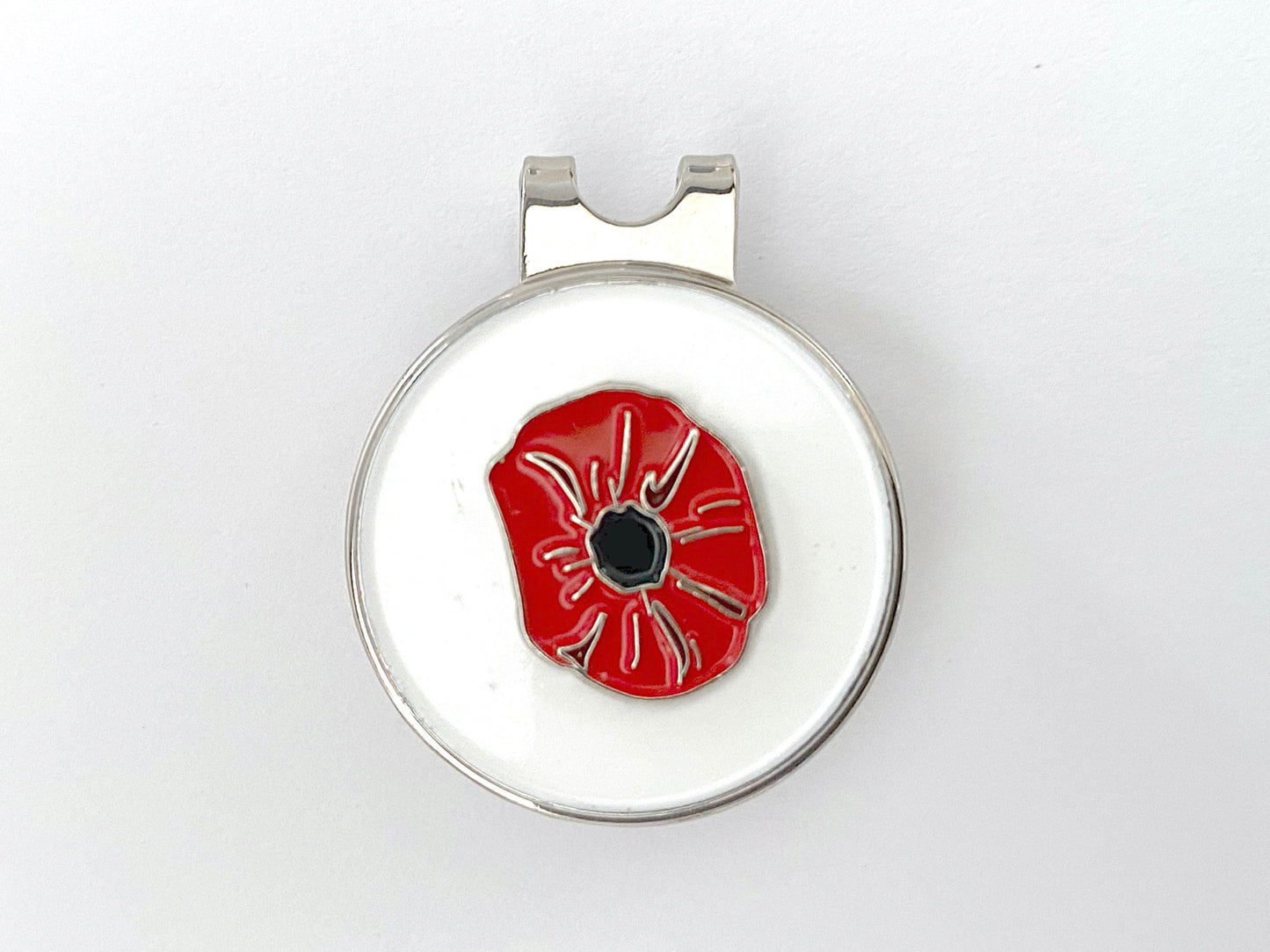 Poppy Golf Hat Clip and Ball Marker