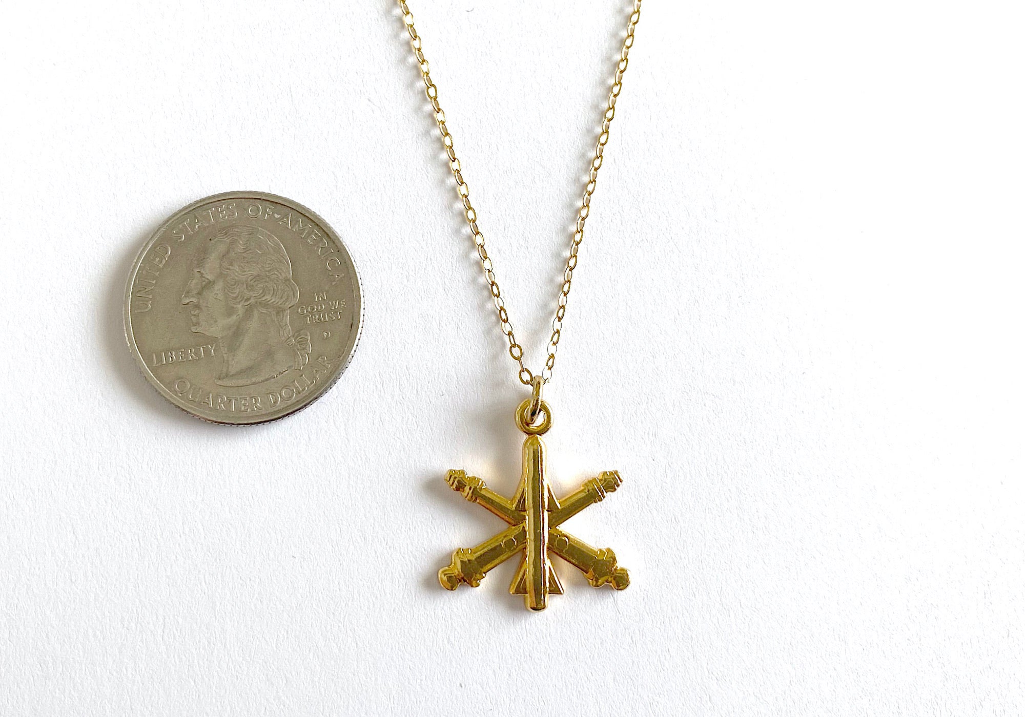Air Defense Artillery Charm Necklace