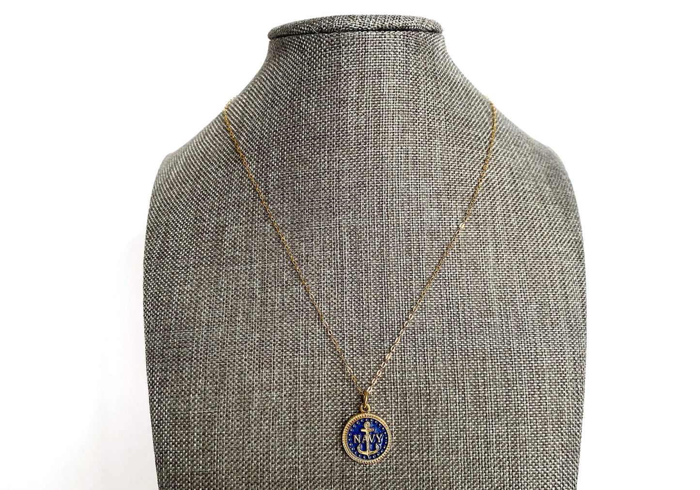 Navy Charm Necklace