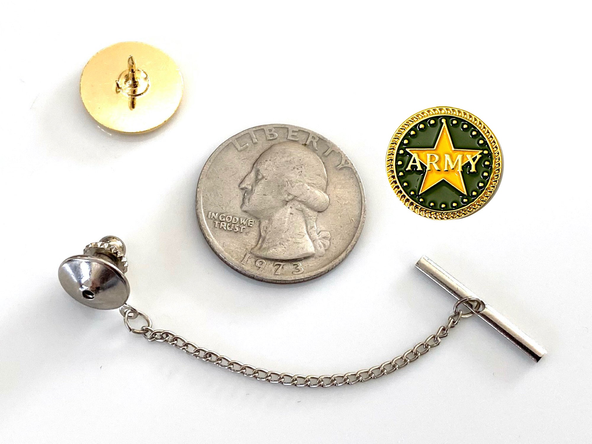 Army Silver Tie Tack