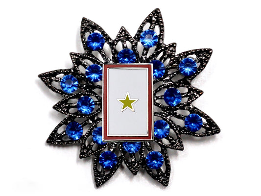 Gold Star Banner Brooch 4E