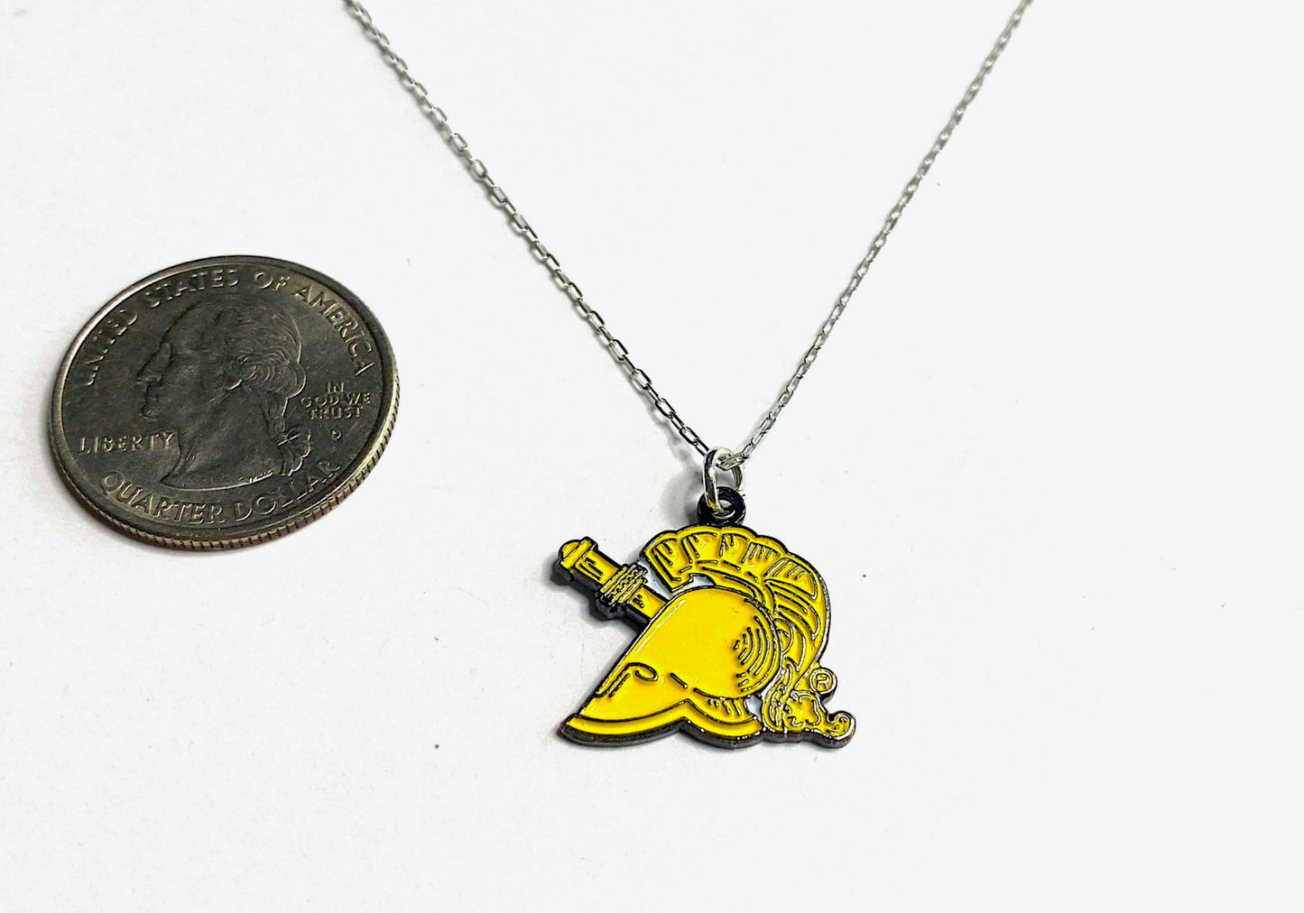 West Point Athena Yellow Charm Necklace