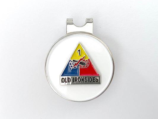 1st Armored Division Golf Hat Clip and Ball Marker