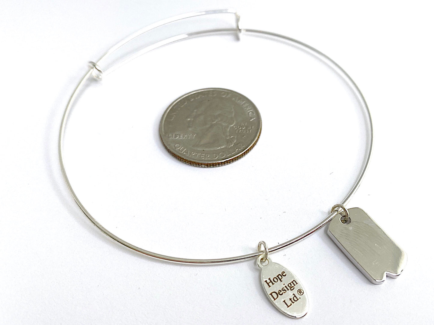 Limited Edition Military Dog Tag Memory Wire Bracelet
