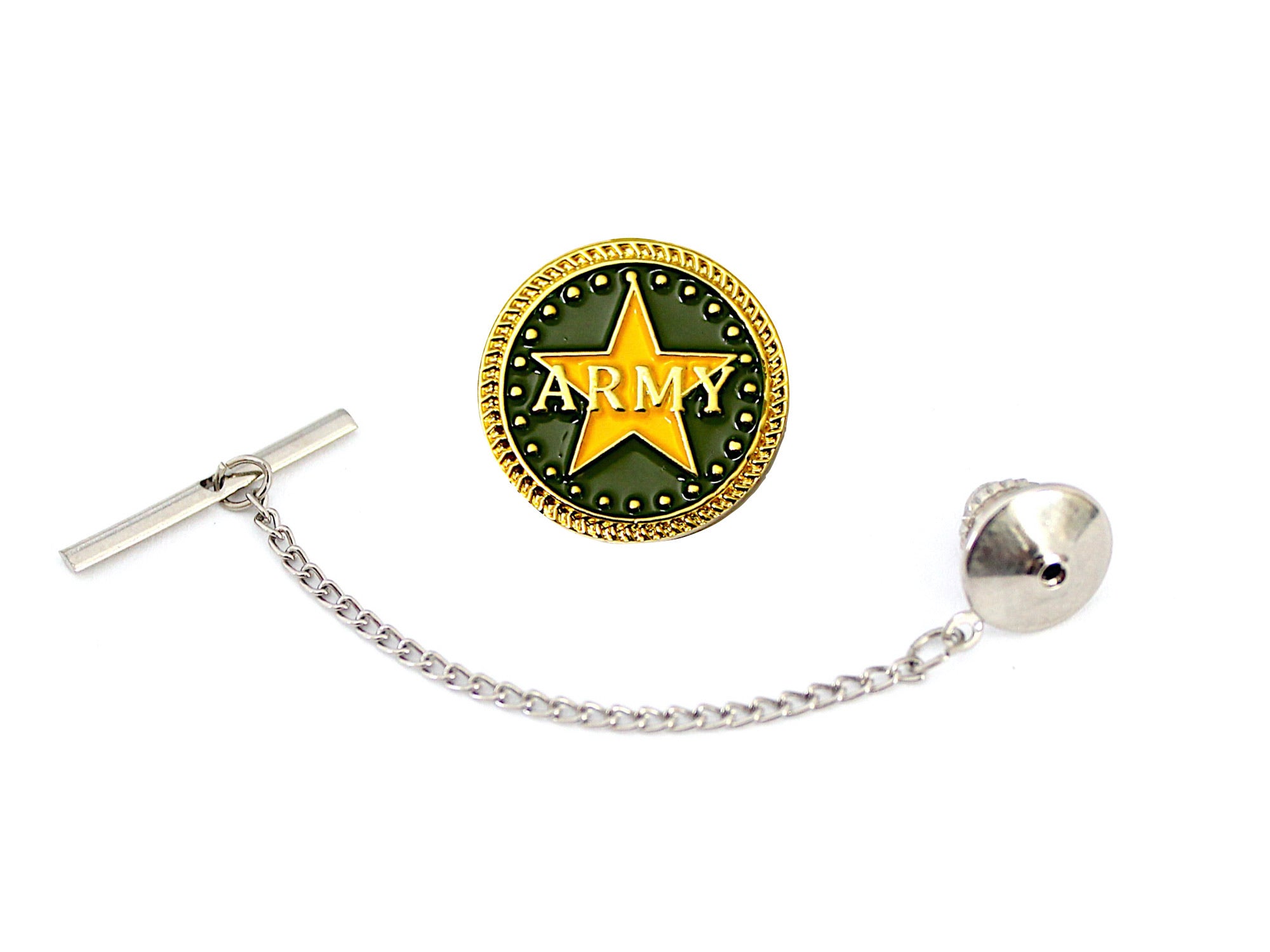 Army Silver Tie Tack
