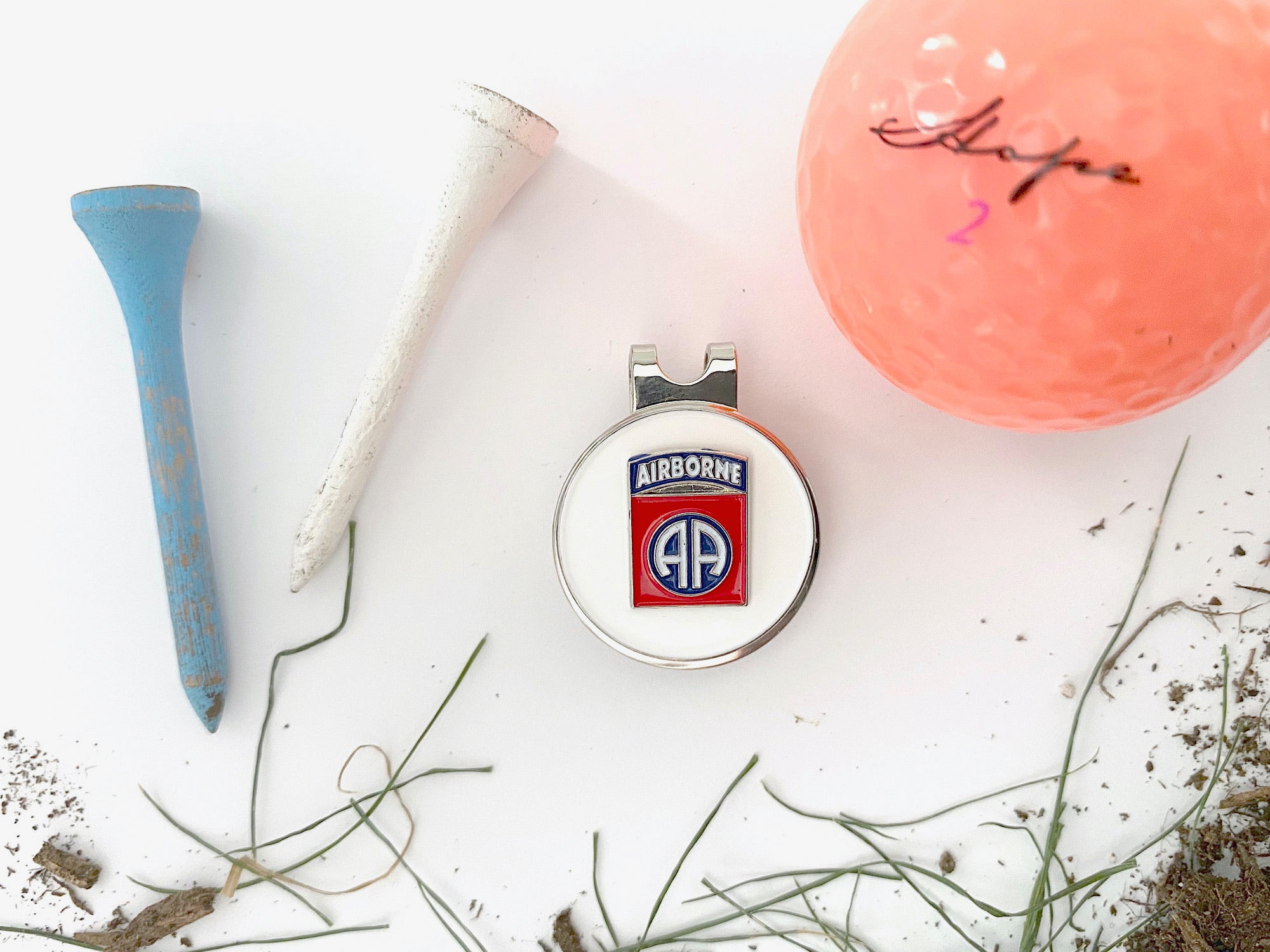 82nd Airborne Division Golf Hat Clip and Ball Marker