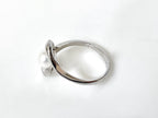 Swirl Sterling Silver Pearl Ring