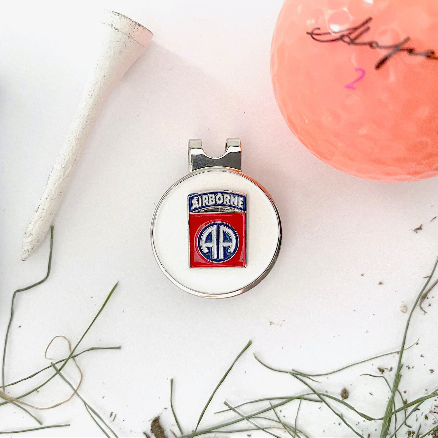 82nd Airborne Division Golf Hat Clip and Ball Marker