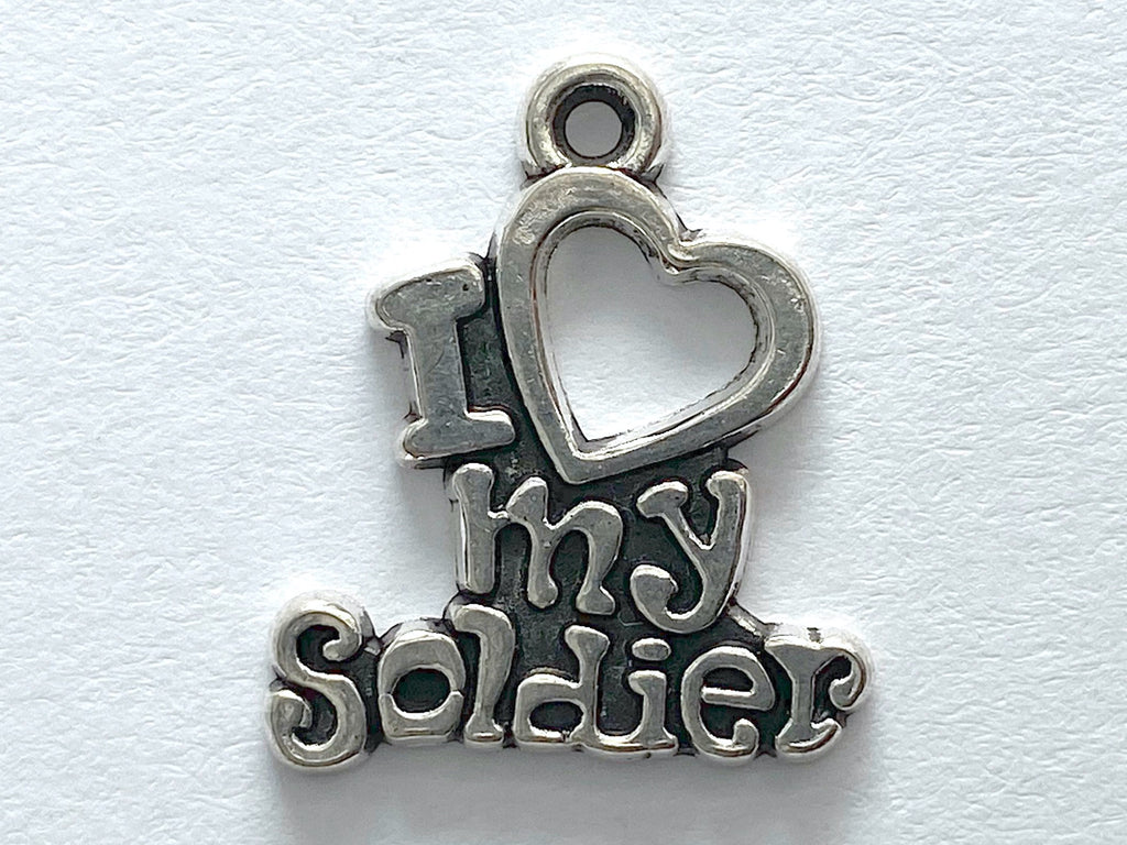 "I Love My Soldier" Charm