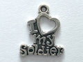 "I Love My Soldier" Charm