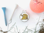 USMA Yellow Athena Helmet Golf Hat Clip and Ball Marker