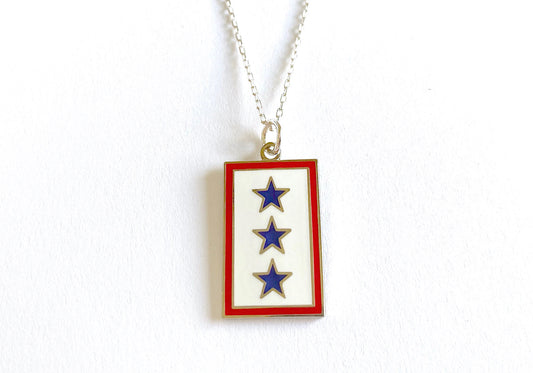 Blue Star (3 Star) Charm Necklace