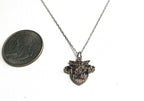 USMA Small Silver Crest Charm Necklace