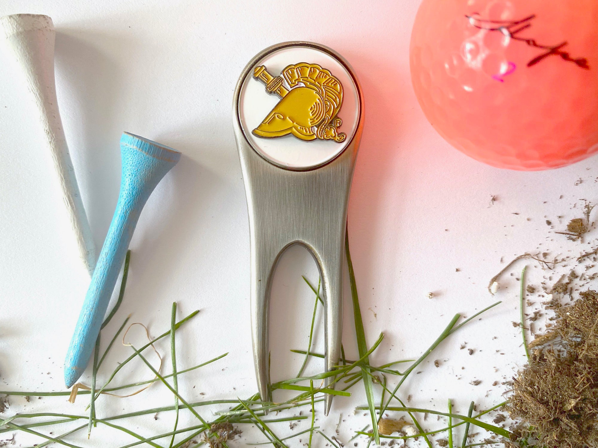 USMA Yellow Athena Golf Divot Tool and Ball Marker