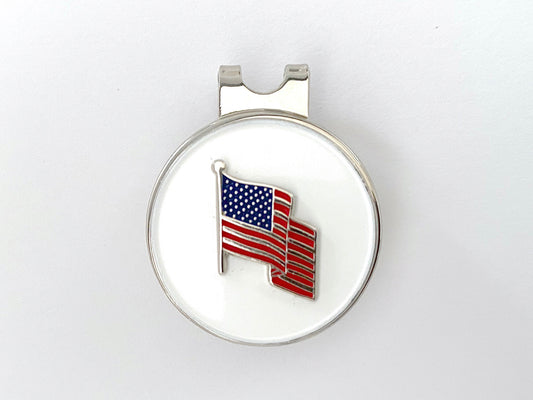 American Flag Golf Hat Clip and Ball Marker