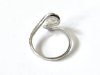 Swirl Sterling Silver Pearl Ring