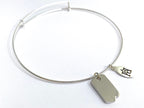 Limited Edition Military Dog Tag Memory Wire Bracelet