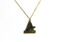 West Point USMA Army Gold A Charm Necklace