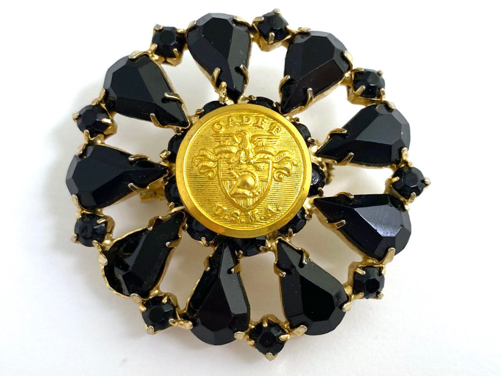 USMA (West Point) Uniform Button Vintage Brooch BR411