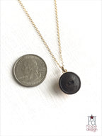 Vintage Army Button on Gold Necklace AG23
