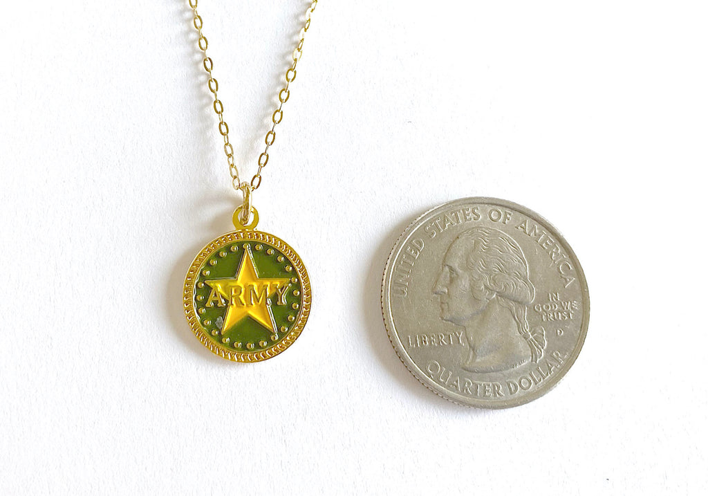 Army Charm Necklace