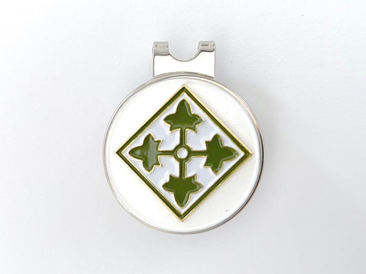 4th Infantry Division Golf Hat Clip and Ball Marker