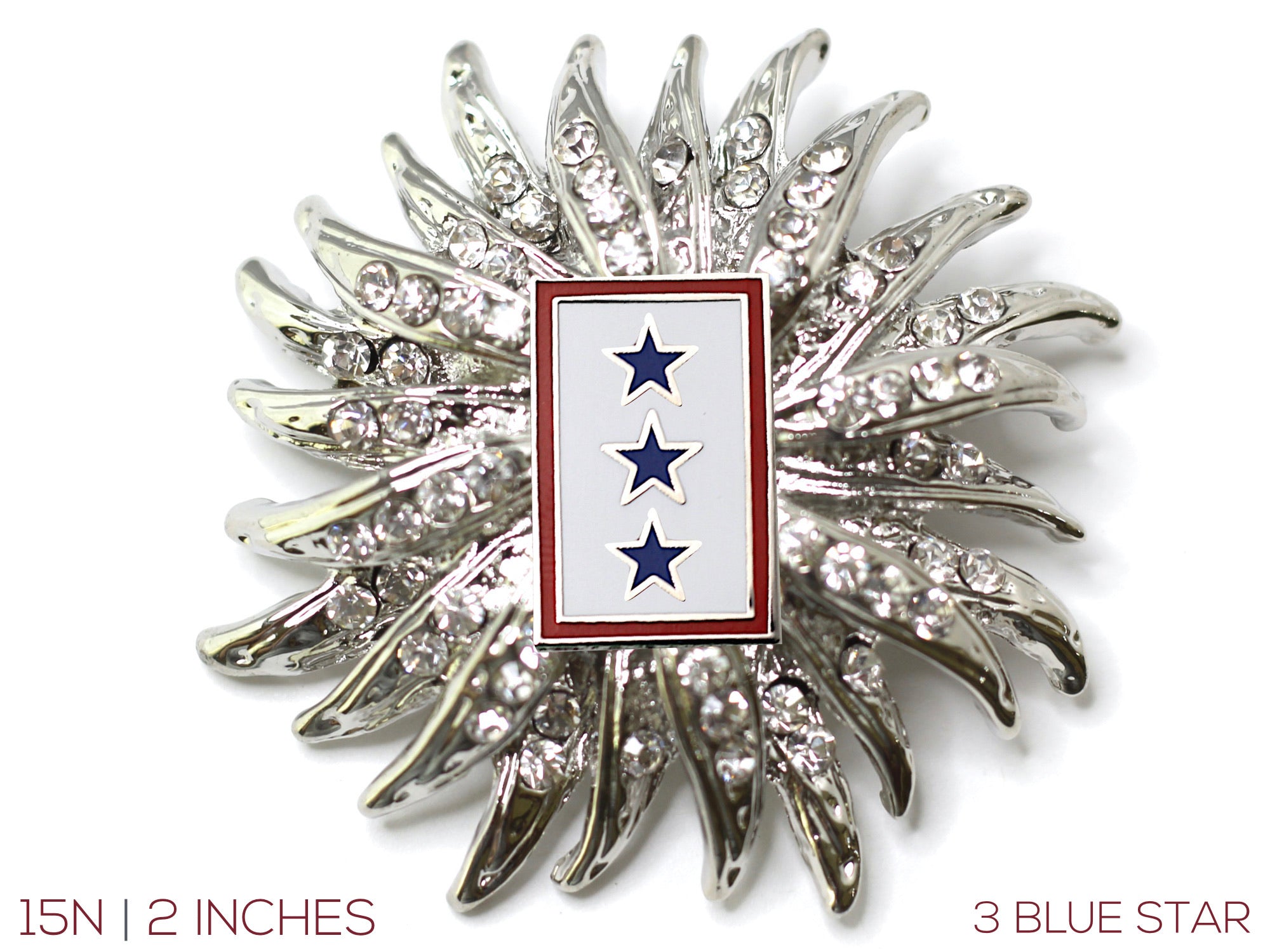 Blue Star Banner Brooch 15N
