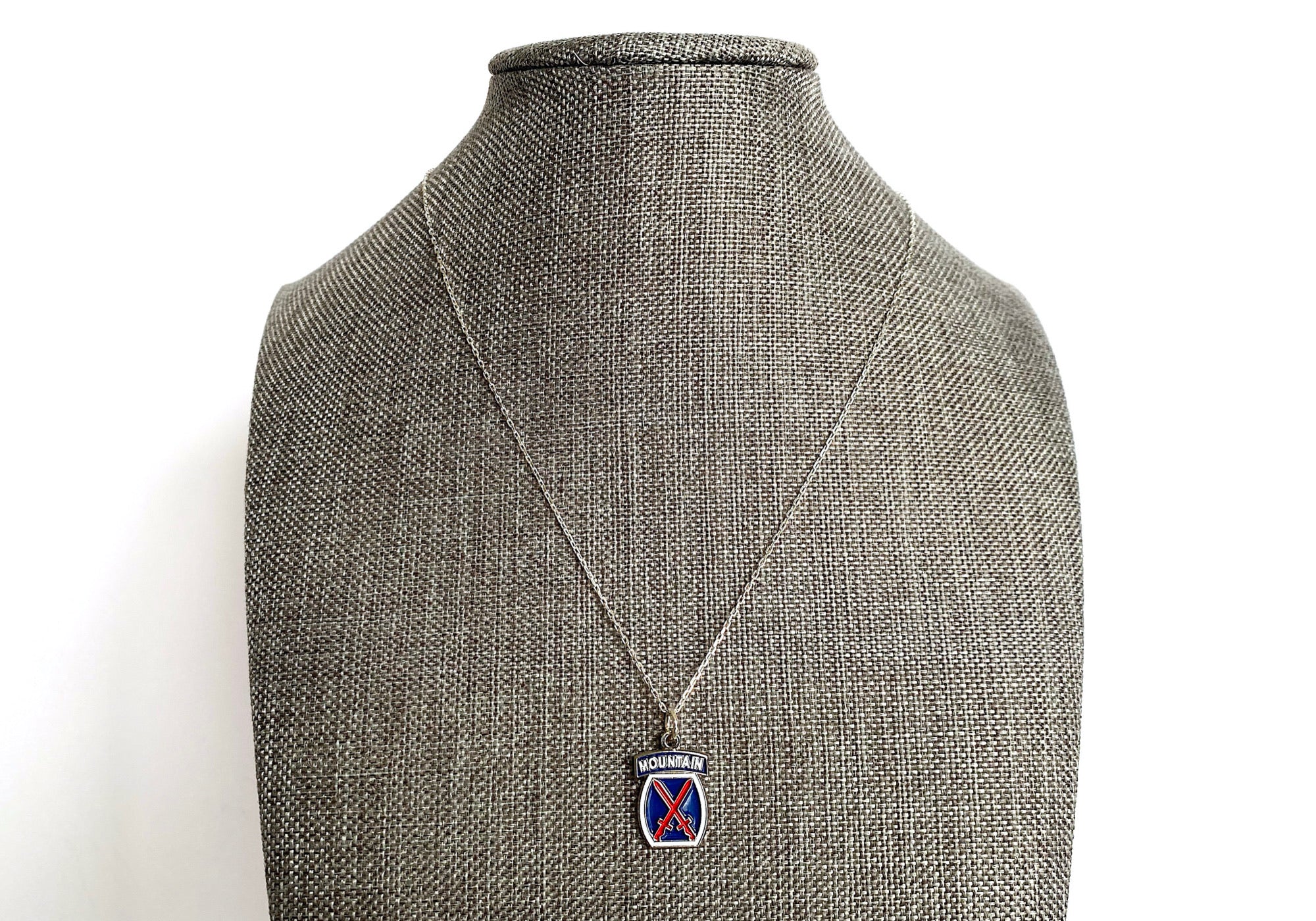10th Mountain Division Charm Necklace