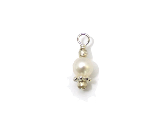 Jewelry Bar | Freshwater Pearl Charm ~ June Birthstone